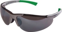 Safety goggles DAYLIGHT EN 166 silver/grey arms, dark grey lens, mirr. polycarbonate EKASTU