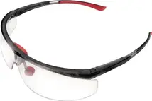 Safety goggles Adaptec EN 166-1FT black/red arms, clear lens HONEYWELL