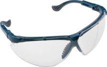 Safety goggles XC EN 166-1FT blue arms, clear lens polycarbonate HONEYWELL