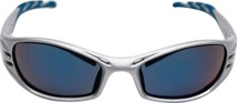 Safety goggles FUEL EN 166-1FT platinum arms, blue lens, mirrored polycarbonate 3M